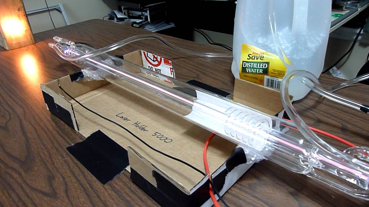 40 Watt CO2 Laser Tube - First Test - YouTube.