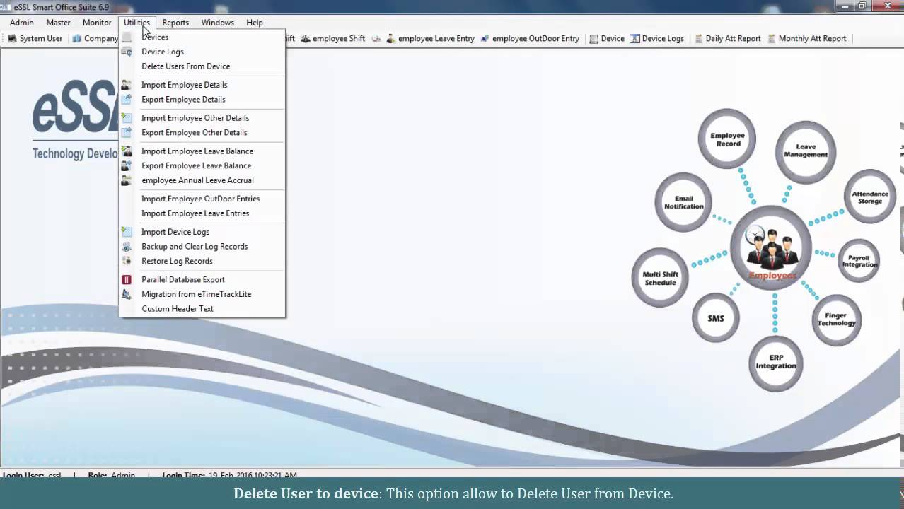 Delete User to device