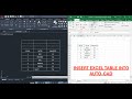 How to Insert Excel Table into AutoCAD | Tutorial for Beginners