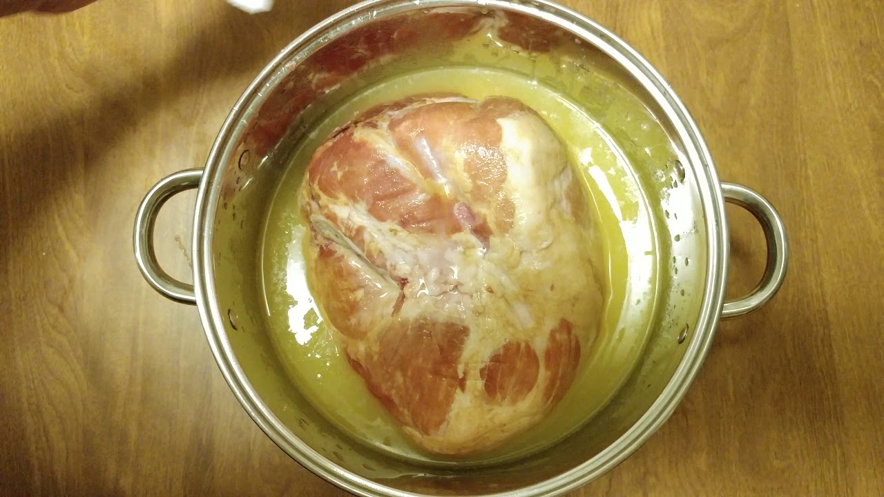HOW TO COOK 11 POUND BUTT HAM IN PINEAPPLE JUICE YouTube