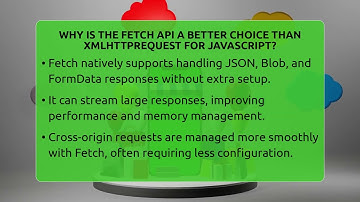 Why Is The Fetch API A Better Choice Than XMLHttpRequest For JavaScript? - Next LVL Programming