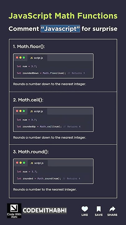 JavaScript math function #javascript #javascript_projects #coding # ...