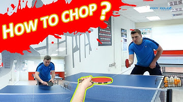 How to "CHOP & PUSH" Backhand & Forehand Defensive Technique | TABLE TENNIS / PING PONG | Tutorial