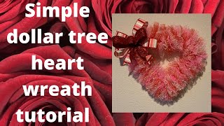 Dollar tree valentines wreath tutorial