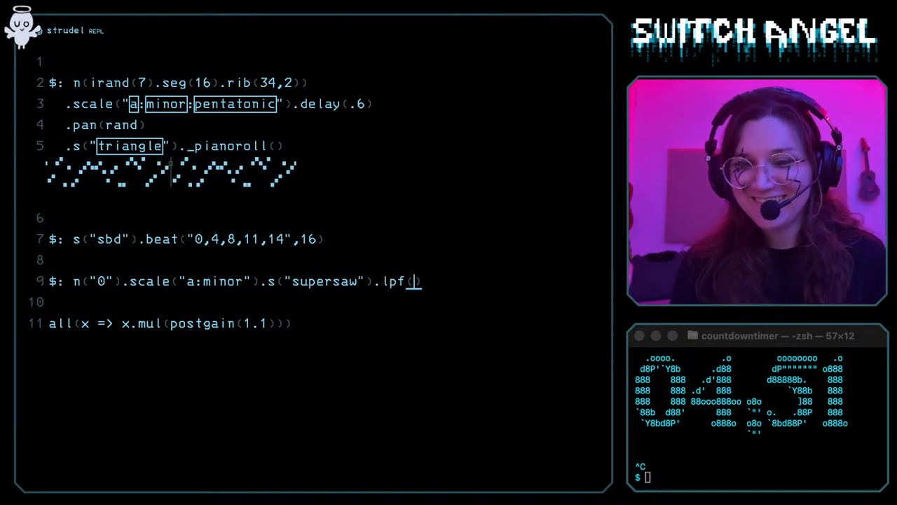 A very chatty live code music stream