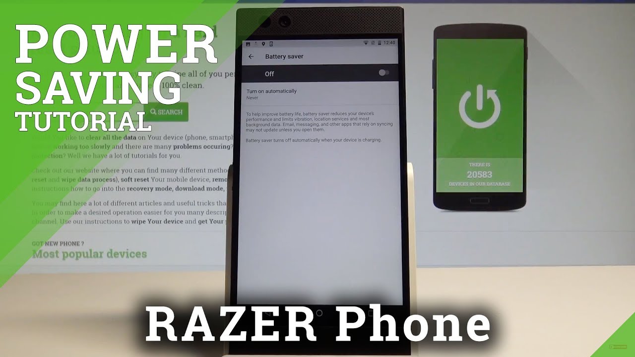 How to Use Battery Saver in RAZER Phone Power Saving Mode HardReset