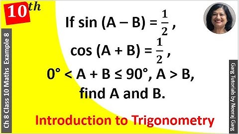 If sin A-B =1/2, cos A+B =1/2 THEN FIND THE VALUE OF A and B