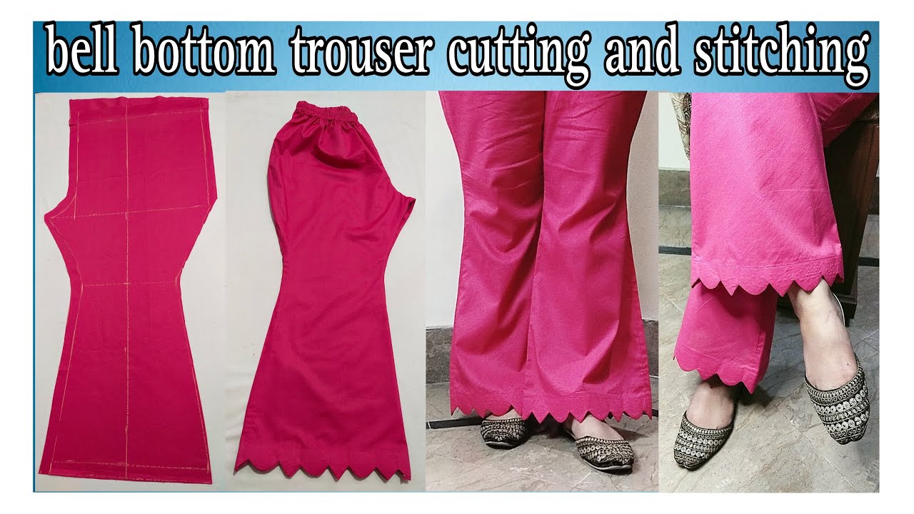 Bell Bottom Trouser Cutting IdeasBell bottom trouser ki cutting ka  tariqaNidlestiches2023sewing  YouTube