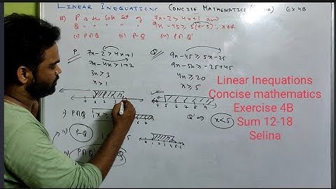 linear inequations class 10 icse || Concise Mathematics || selina | exercise 4B | linear inequality