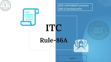 39. GST - ITC - Rule 86A