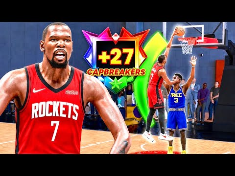 LEGEND 6’11 KEVIN DURANT BUILD with 27 CAP-BREAKERS is UNGUARDABLE in RANDOM REC (NBA 2K26)