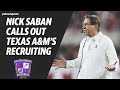 Nick Saban lashes out as Texas A&M threatens his football fiefdom | College Football Enquirer