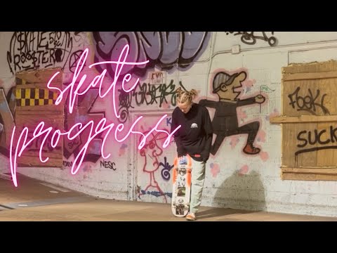 Girl Skate Progress *after 1 year* (ollies, tail stall, rock to fakie,,,,)