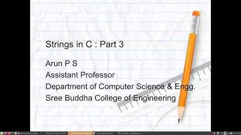 Strings in C : Part 3