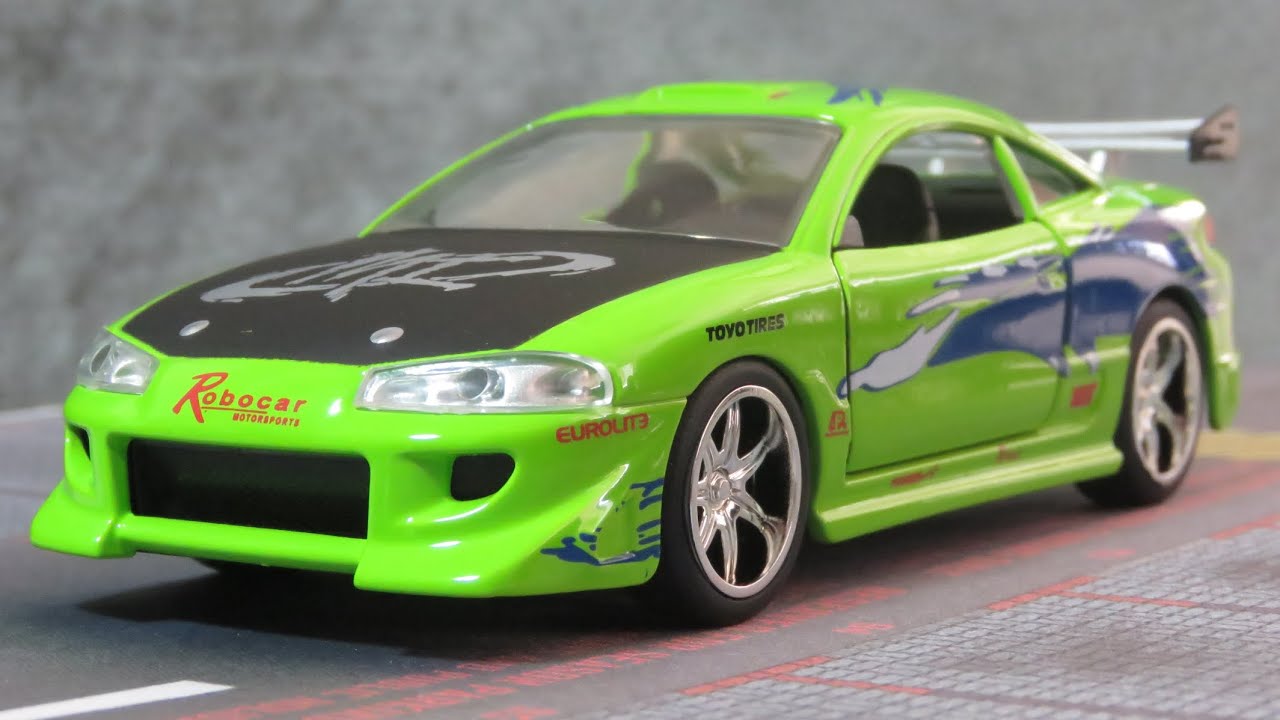 Jada Toys Mitsubishi Eclipse Green 1:32 - Modèle 1995 | Voiture Miniature Collection