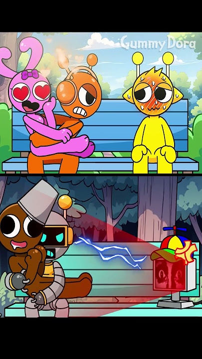 Pinki x Oren , Brud x Fun Bot  Fall in Love #sprunki #animation #trend