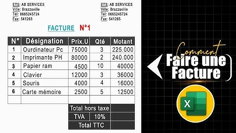 Comment faire une facture sur Excel (Les Bases)