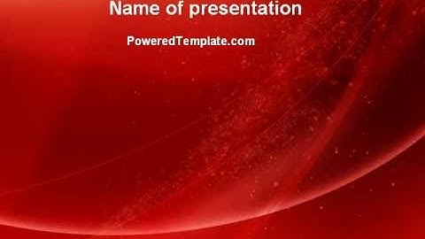 Red Shimmer PowerPoint Template by PoweredTemplate.com