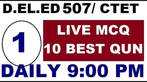 #1. MCQ Course 507 NIOS D.EL.ED / CTET- Community & Elementary Education | Online Partner