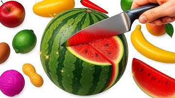 Satisfying Video | How to Cut a Watermelon FAST 🍉 | Easy, Clean & No Mess Method - ASMR (No Talking)