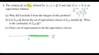 Equivalence Classes and Quotient Sets, Superquiz 1, Problem 6
