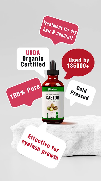 100% Organic Castor Oil for Eyelashes and Eyebrow Growth | Kanzy Hair & Beauty