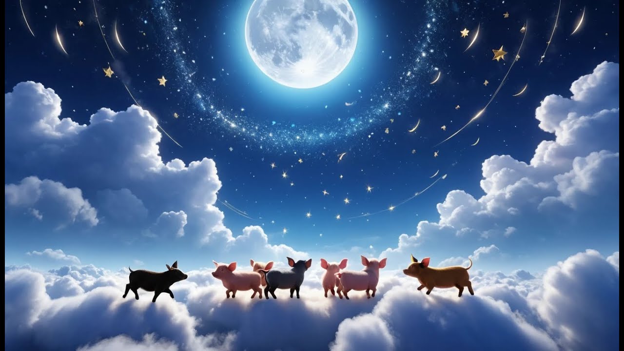 Ten Little Piggies – Jumping on the Moon Bed | Counting Song for Kids | Fun Space Adventure Rhyme