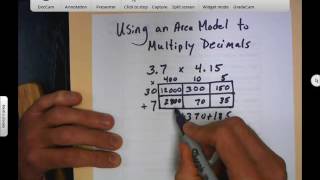 Using An Area Model To Multiply Decimals
