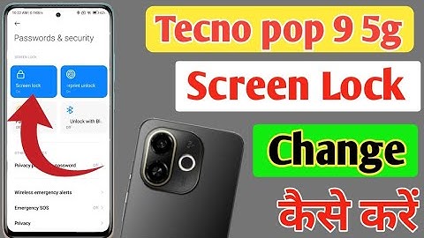 Tecno pop 9 5g screen lock kaise change kare/ Tecno pop 9 5g pattern lock change kaise kare