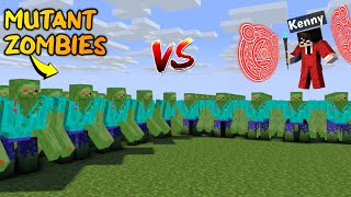 Kenny Vs 100 Mutant Zombies in Minecraft