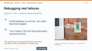 Full Embedded Linux Lecture 11, Part 1: Debugging Real Failures News