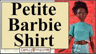 Free Doll Clothes Patterns: Petite Barbie Reversible Shirt