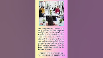 Increase your business visibility and learn creative ways to use local business directorie-join now