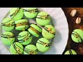 スイスメレンゲで作るピスタチオマカロンの作り方 Pistachio Macarons Recipe｜パンダワンタン