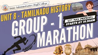 Complete Unit 8 - Tamil Nadu History  in 1 Live Marathon Class | TNPSC Group 1 Prelims