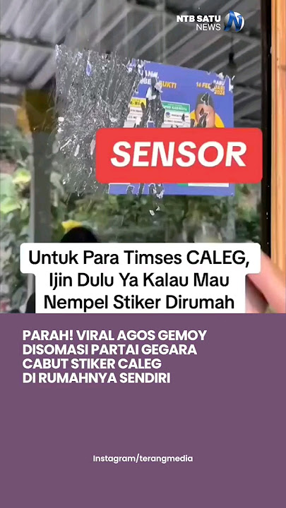 Parah! Viral Agos Gemoy Disomasi Partai Gegara Cabut Stiker Caleg di Rumahnya Sendiri. #caleg #viral