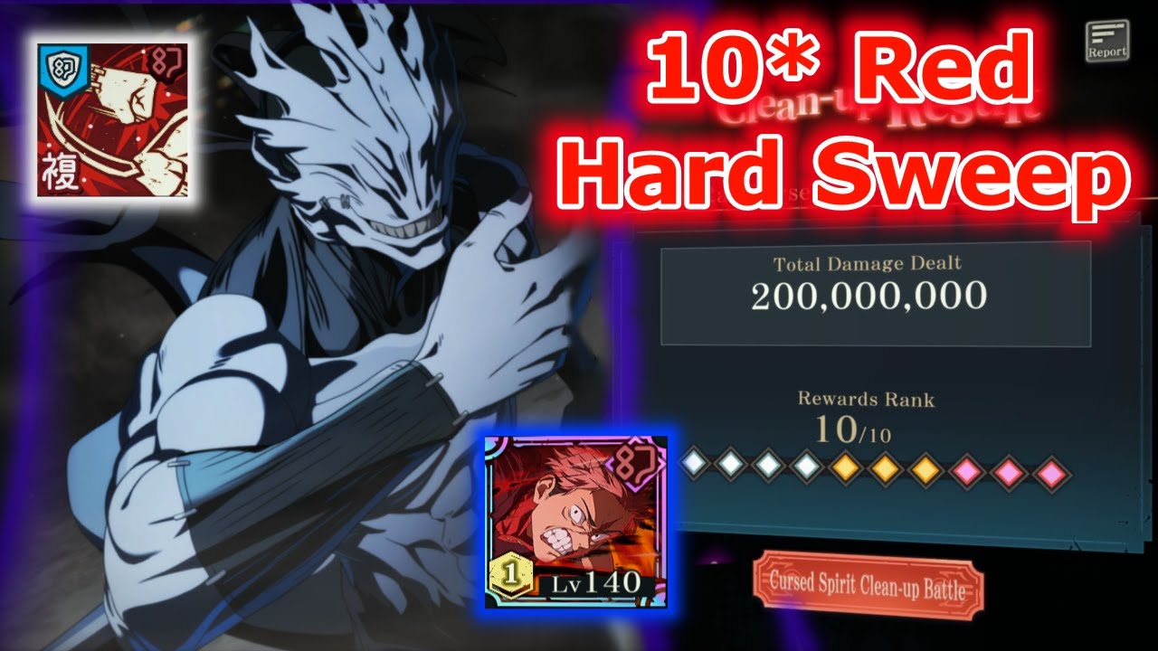 Global 16 Turn 10* Hard Red (Gen) Curse Sweep | A1 Mahito and A1 MaxYuji |