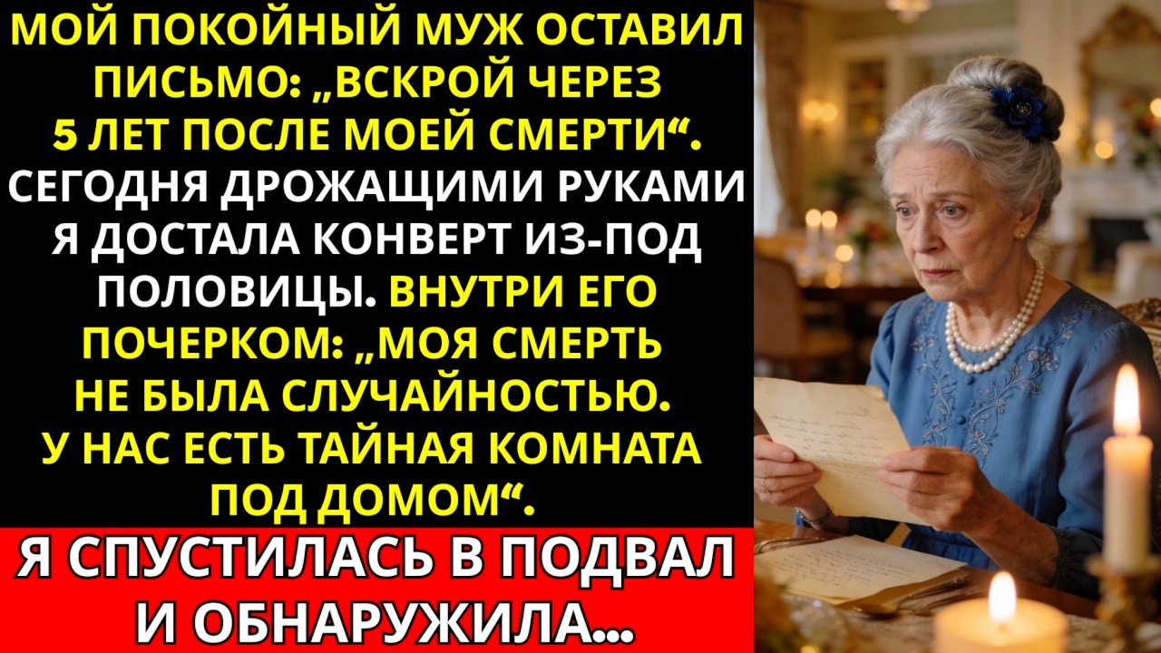 Мой муж оставил мне письмо 5 лет назад. Вчера я открыла его и нашла его тайную комнату...