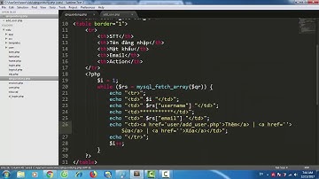 Hiển thị, Thêm, Sửa, Xóa dữ liệu trong PHP