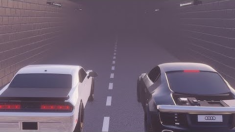 Blender 2.80 / Audi vs Dodge drag Racing Animation as a beginner