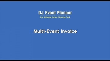 DJ Event Planner Multi-Event Invoices