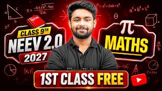 1st FREE MATHS Class by Uday Sir | Class 9th Neev 2.0 2027 Batch 🔥