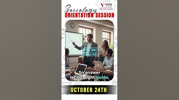 UPSC CSE 2026/27 | Sociology Optional Orientation Session | Oct 24 | Vishnu IAS Academy