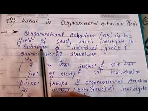 Organisational behavior Meaning and Definition(M.Com sem-2)