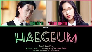 AGUST D & YOU '해금 (Haegeum)' (Color Coded Lyrics Esp/Eng/Han/Rom/가사) (2 Members Ver.)《방탄군 BTS》 Resimi