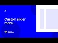 Custom Slider Menu | Bubble.io Tutorial