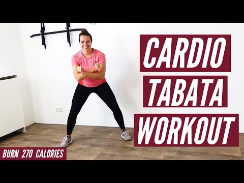 24 Minute Tabata Cardio HIIT Workout – Challenging HIIT Tabata Exercises at Home – No Equipment
