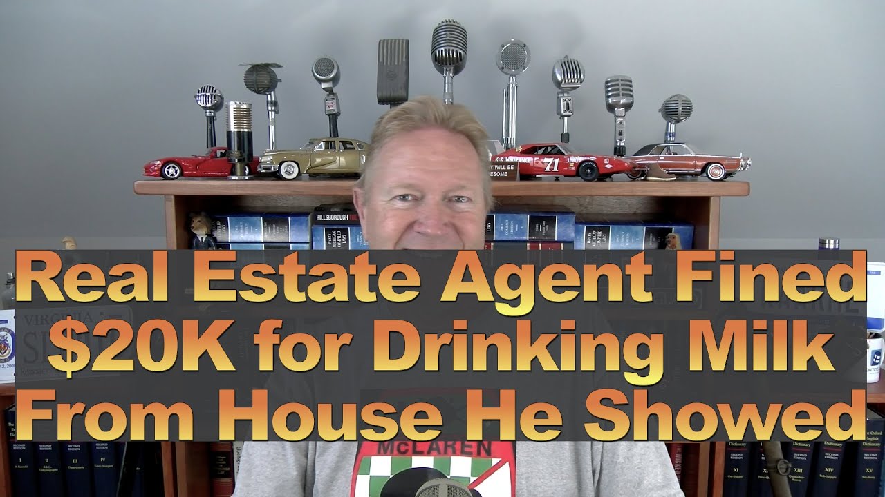 Real Estate Agent Fined $20K for Drinking Milk from House He Showed