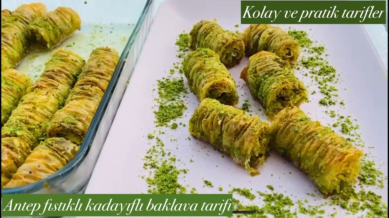 ???? Yemeğe doyamadığınız ANTEP fıstıklı kadayıflı BAKLAVA tarifi // Kolay ve pratik tarifler ????