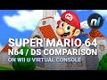 Super mario 64 ds  n64 on wii u virtual console comparison